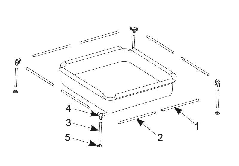 Replacement Parts - Above Ground Pools - Kids - 4ft X 4ft X 12in